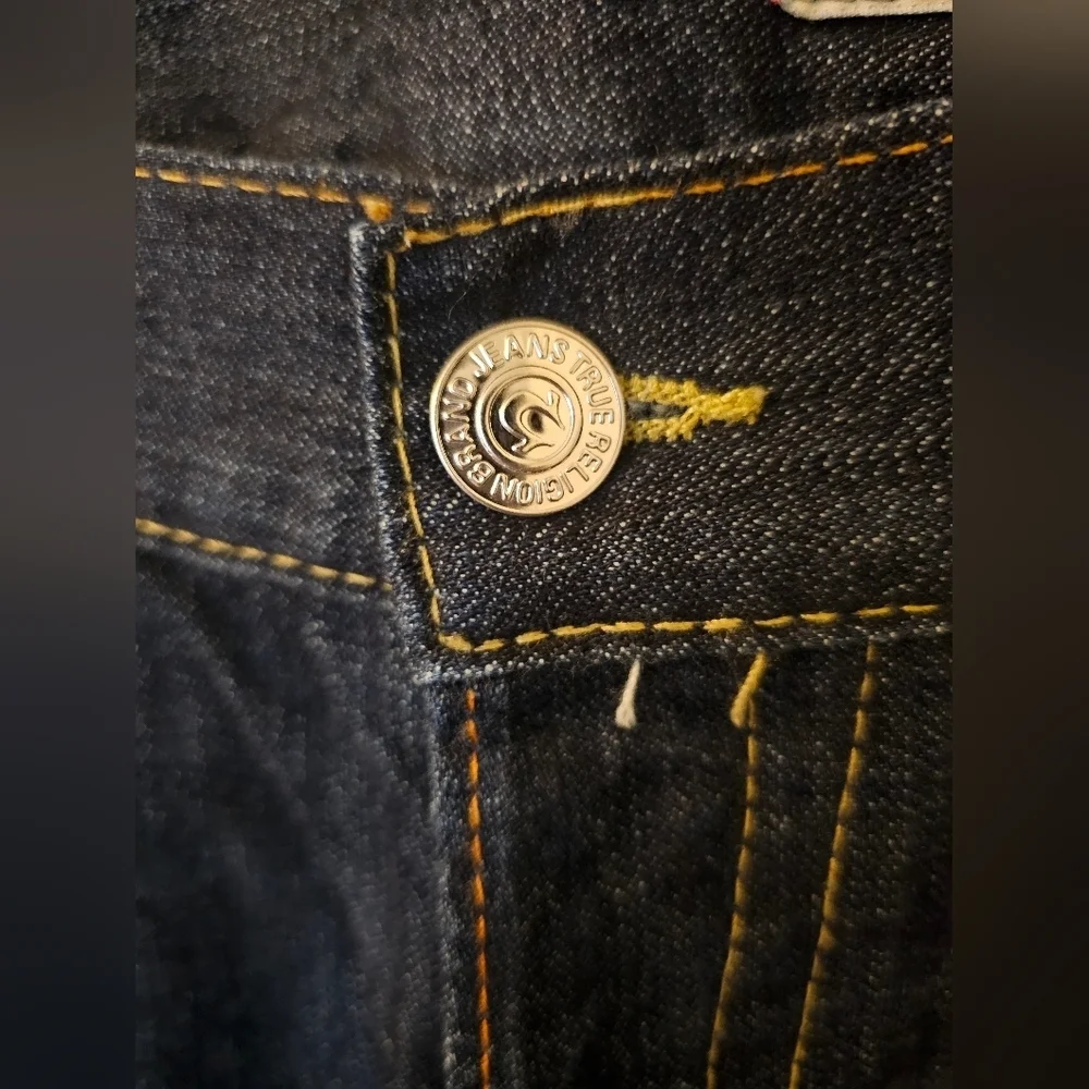 True Religion Originals Straight Jean Dark Blue Like New Condition Size 38/34